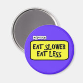 Mijn dieetplan... Eet langzamer Eet minder Magneet (Voorkant / Achterkant)