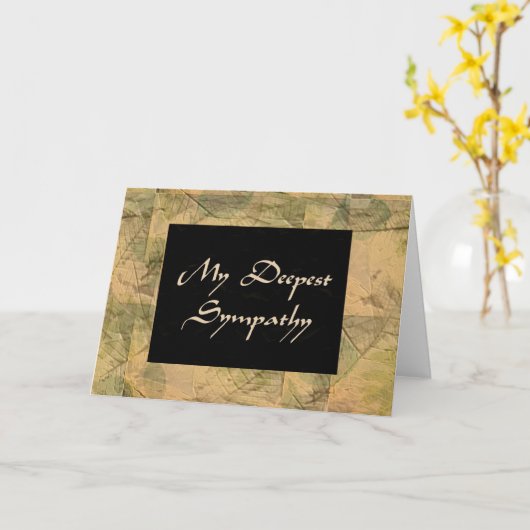 Mijn diepste medeleven kaart (Gele Bloem)