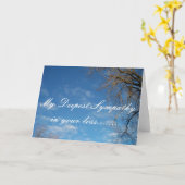 ,Mijn diepste medeleven met je verlies Kaart (Gele Bloem)