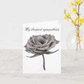 Mijn diepste roos van medeleven kaart (Gele Bloem)