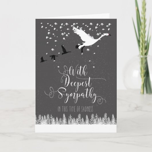 Mijn diepste sympathie| vliegende ganzen kaart (Voorkant)