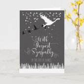 Mijn diepste sympathie| vliegende ganzen kaart (Gele Bloem)