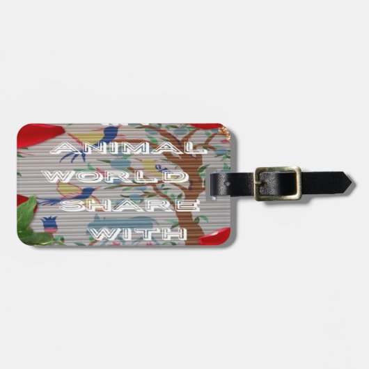 Mijn dieren wereld valentijn.png bagagelabel (Voorkant horizontaal)