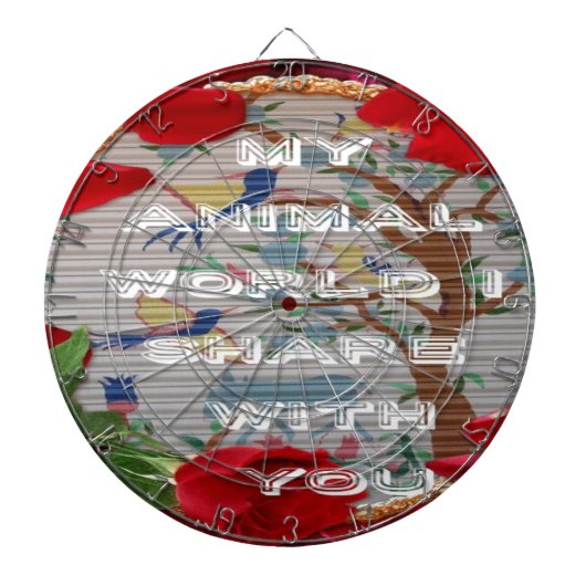 Mijn dieren wereld valentijn.png dartbord (Voorkant)