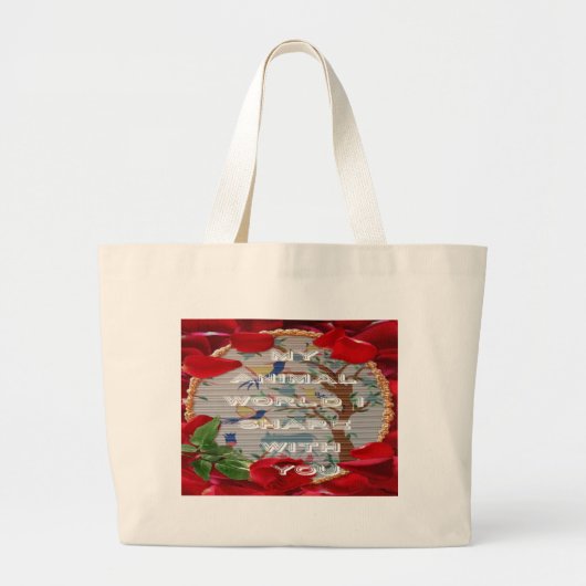 Mijn dieren wereld valentijn.png grote tote bag (Voorkant)