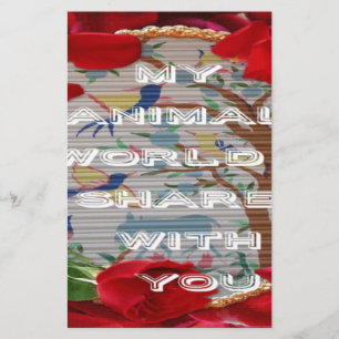 Mijn dierenwereld: prachtig boom- en vogelontwerp briefpapier