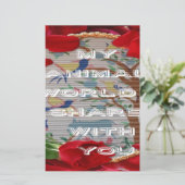 Mijn dierenwereld: prachtig boom- en vogelontwerp briefpapier (Staand voorkant)