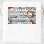 Mijn dierenwereld: prachtig boom- en vogelontwerp rechthoekige sticker (Tas)