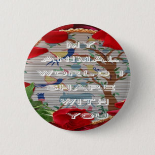 Mijn dierenwereld valentijn.png ronde button 5,7 cm