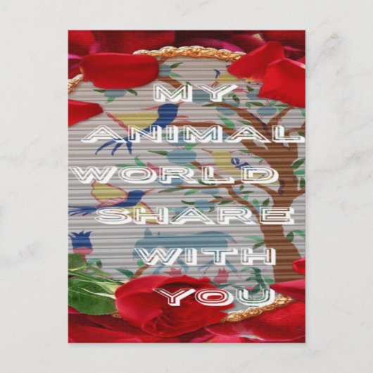 Mijn dierenwereld valentine.png feestdagenkaart (Voorkant)