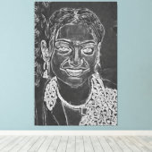 Mijn digitale kunstborstel canvas afdruk (Insitu (Houten vloer))