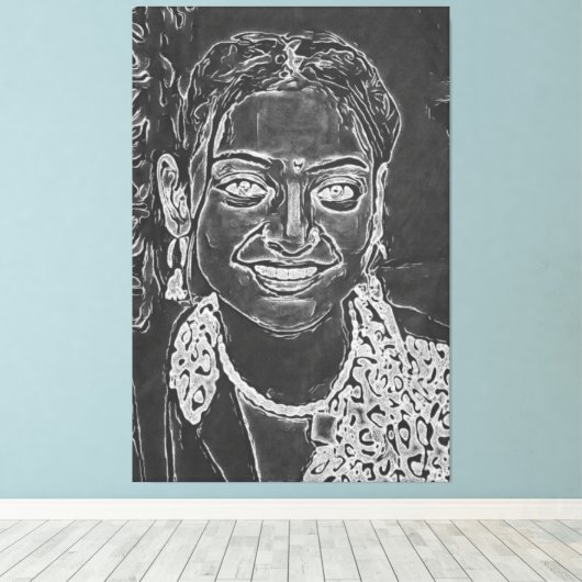 Mijn digitale kunstborstel canvas afdruk (Insitu (Houten vloer))