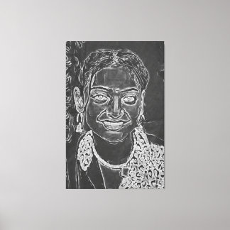 Mijn digitale kunstborstel canvas afdruk