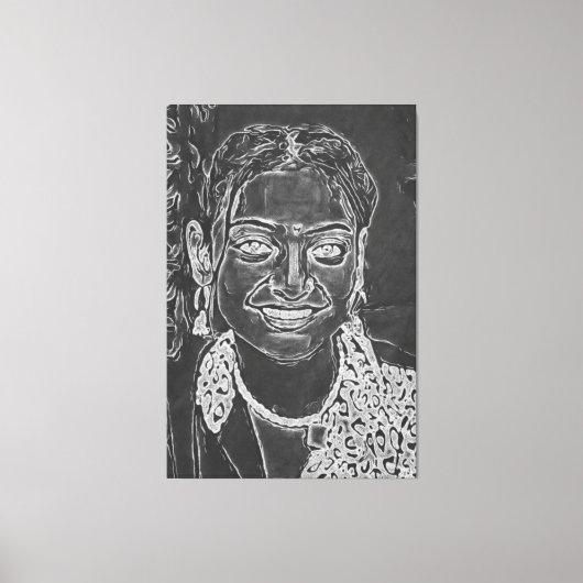 Mijn digitale kunstborstel canvas afdruk (Voorkant)