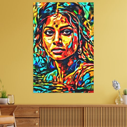 Mijn digitale kunstborstel canvas afdruk (Insitu (Woonkamer))