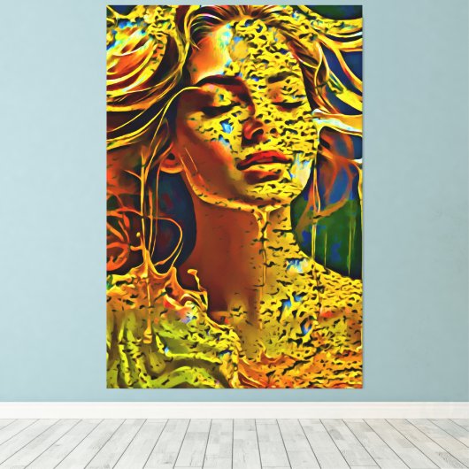 Mijn digitale kunstborstel canvas afdruk (Insitu (Houten vloer))