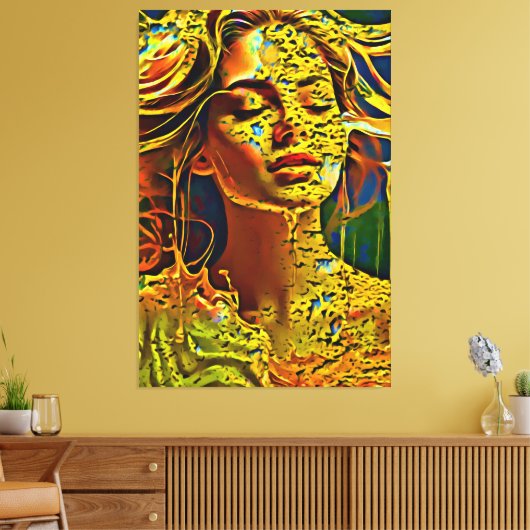 Mijn digitale kunstborstel canvas afdruk (Insitu (Woonkamer))