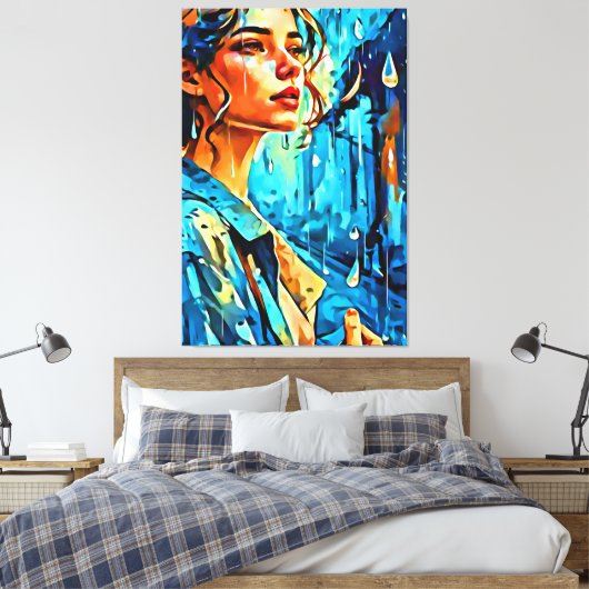 Mijn digitale kunstborstel canvas afdruk (Insitu (Slaapkamer))