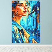 Mijn digitale kunstborstel canvas afdruk (Insitu (Houten vloer))