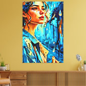 Mijn digitale kunstborstel canvas afdruk (Insitu (Woonkamer))