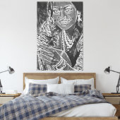 Mijn digitale kunstborstel canvas afdruk (Insitu (Slaapkamer))