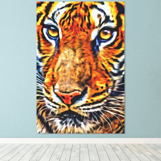 Mijn digitale kunstborstel canvas afdruk (Insitu (Houten vloer))