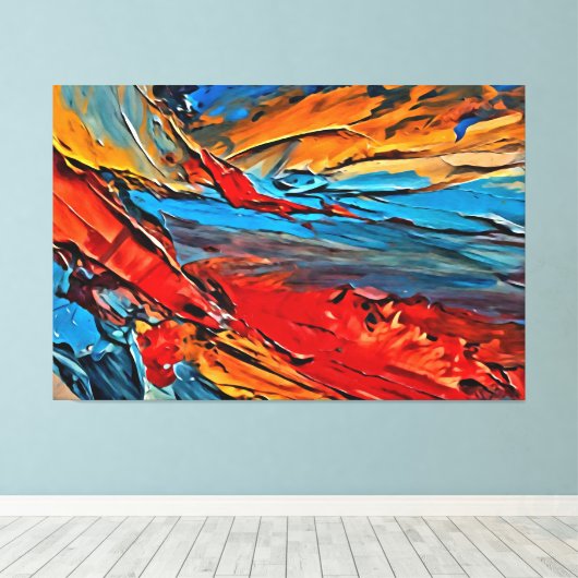 Mijn digitale kunstborstel canvas afdruk (Insitu (Houten vloer))