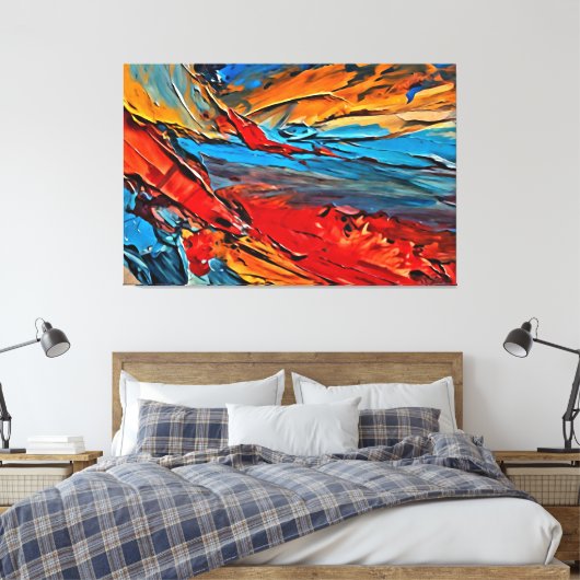 Mijn digitale kunstborstel canvas afdruk (Insitu (Slaapkamer))