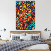 Mijn digitale kunstborstel canvas afdruk (Insitu (Slaapkamer))