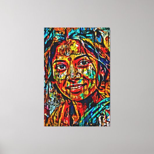Mijn digitale kunstborstel canvas afdruk (Voorkant)