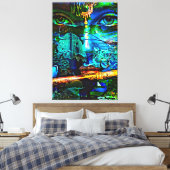 Mijn digitale kunstborstel canvas afdruk (Insitu (Slaapkamer))