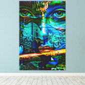 Mijn digitale kunstborstel canvas afdruk (Insitu (Houten vloer))