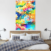 Mijn digitale kunstborstel canvas afdruk (Insitu (Slaapkamer))