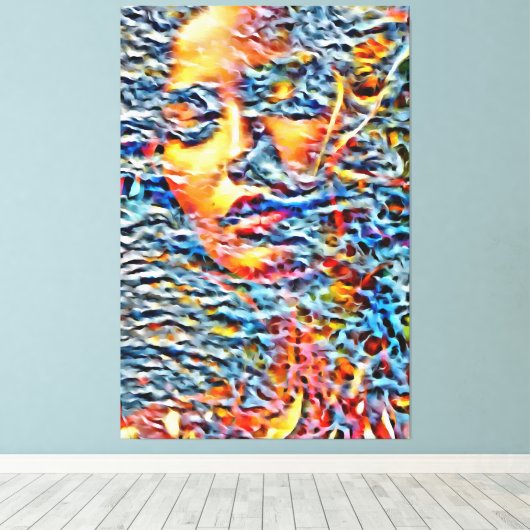 Mijn digitale kunstborstel canvas afdruk (Insitu (Houten vloer))