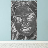 Mijn digitale kunstborstel canvas afdruk (Insitu (Houten vloer))