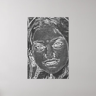 Mijn digitale kunstborstel canvas afdruk