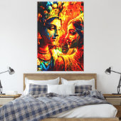 Mijn digitale kunstborstel canvas afdruk (Insitu (Slaapkamer))