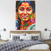 Mijn digitale kunstborstel canvas afdruk (Insitu (Slaapkamer))