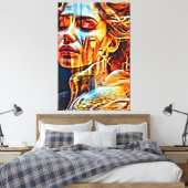 Mijn digitale kunstborstel canvas afdruk (Insitu (Slaapkamer))