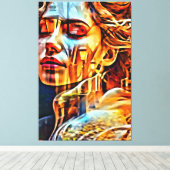 Mijn digitale kunstborstel canvas afdruk (Insitu (Houten vloer))