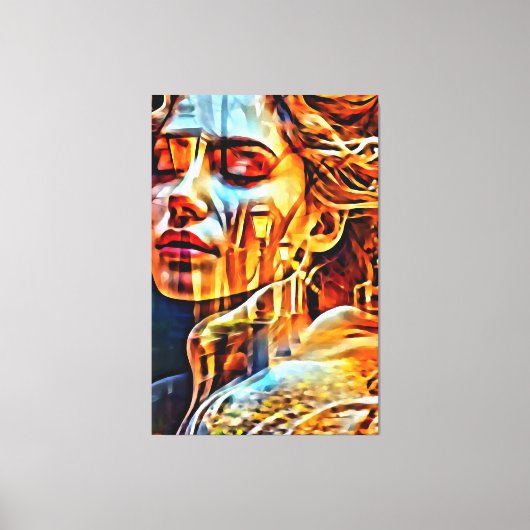 Mijn digitale kunstborstel canvas afdruk (Voorkant)