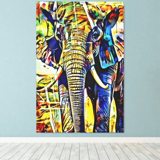 Mijn digitale kunstborstel canvas afdruk (Insitu (Houten vloer))