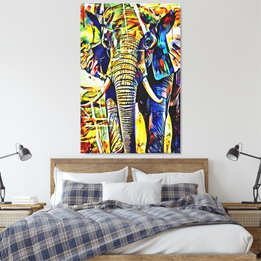 Mijn digitale kunstborstel canvas afdruk (Insitu (Slaapkamer))