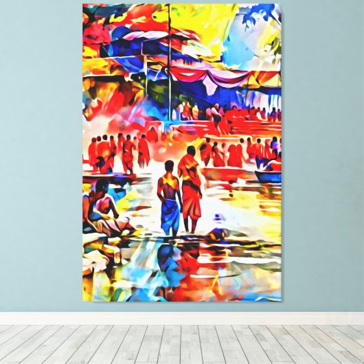 Mijn digitale kunstborstel canvas afdruk (Insitu (Houten vloer))