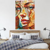 Mijn digitale kunstborstel canvas afdruk (Insitu (Slaapkamer))