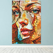 Mijn digitale kunstborstel canvas afdruk (Insitu (Houten vloer))