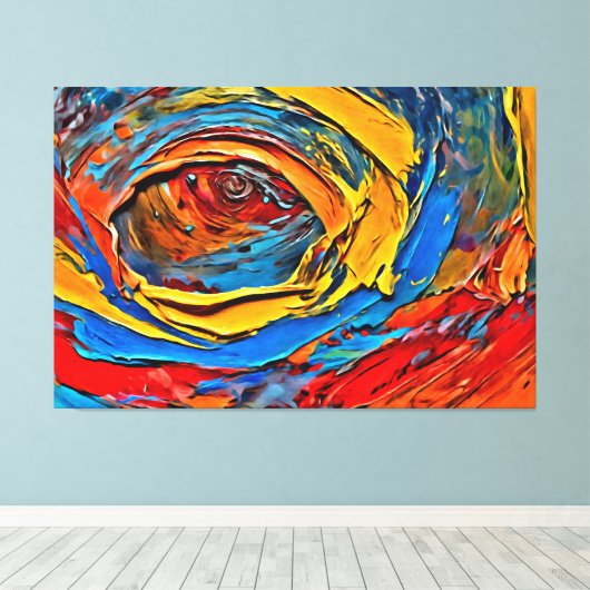 Mijn digitale kunstborstel canvas afdruk (Insitu (Houten vloer))