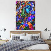 Mijn digitale kunstborstel canvas afdruk (Insitu (Slaapkamer))