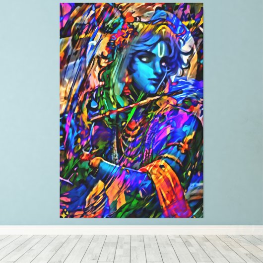 Mijn digitale kunstborstel canvas afdruk (Insitu (Houten vloer))