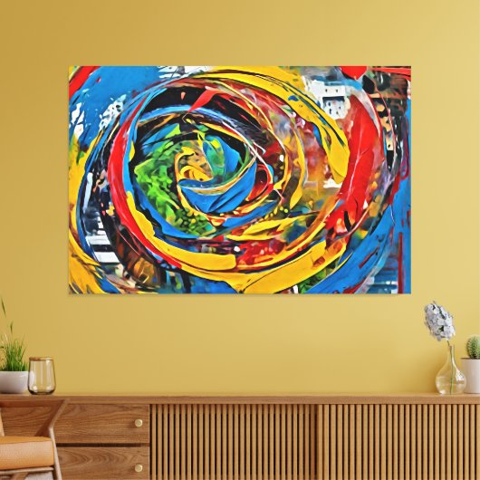 Mijn digitale kunstborstel canvas afdruk (Insitu (Woonkamer))